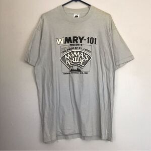 Original Vintage WMRY 101 Mama's Pride Gray Tshirt Tee Sz XL 80s 1987 St Louis